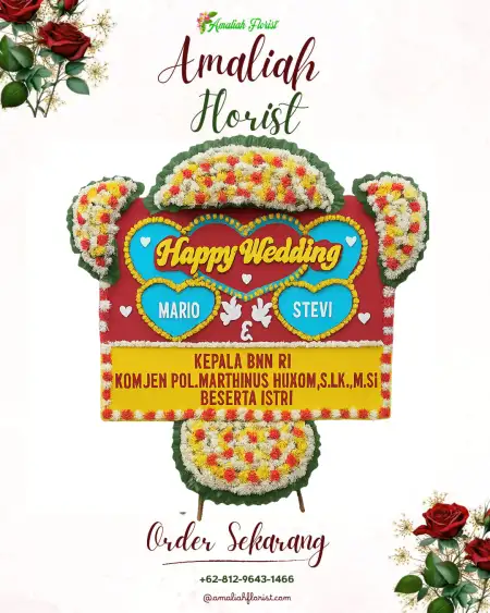 Papan Bunga Pernikahan Mesat Seni